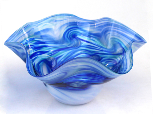 DB-814 Bowl - Ocean Wave Bowl Fluted 14x6 $275 at Hunter Wolff Gallery